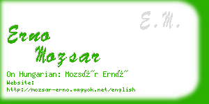 erno mozsar business card